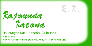 rajmunda katona business card